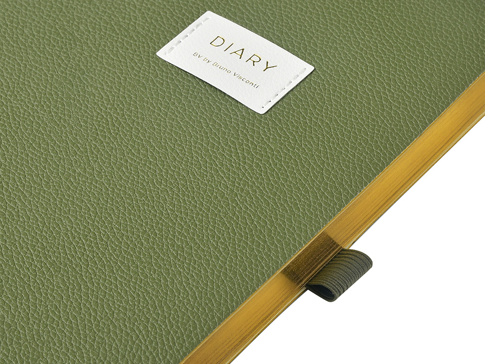 Ежедневник недатированный А5 Verde с нашивкой, зеленый — изображение 6