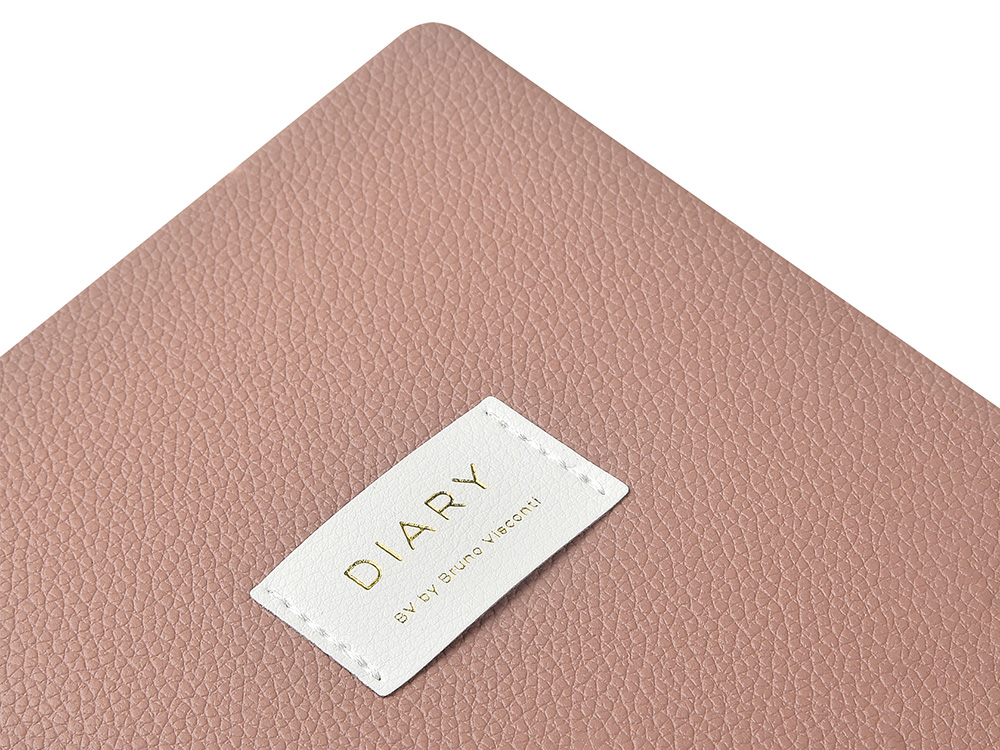 Ежедневник недатированный А5 Morandi. Пыльная роза с нашивкой, пыльно-розовый — изображение 3