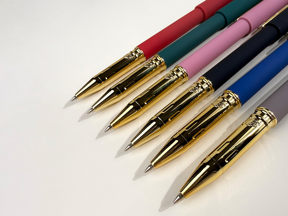 Ручка пластиковая шариковая Parliament, 0,7 мм, синие чернила, розовый/золотистый — изображение 8