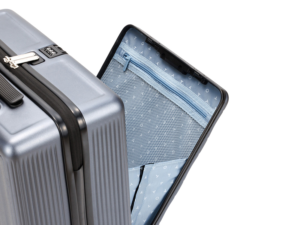 Чемодан TORBER БАЙКАЛ, тёмно-серый металлик, поликарбонат, 37,5 x 20 х 54 см, 37 л — изображение 5