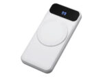 Магнитный беспроводной внешний аккумулятор со встроенными кабелями Мэни,быстаря зарядка, 10000 мАч, белый