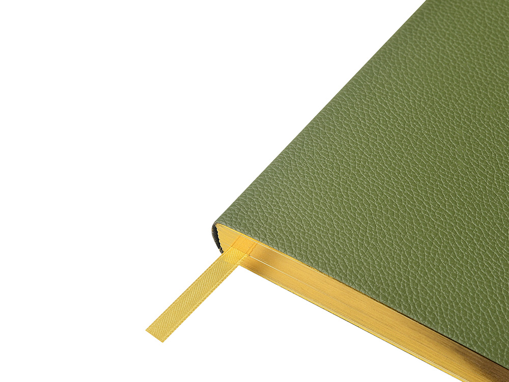 Ежедневник недатированный А5 Verde с нашивкой, зеленый — изображение 4