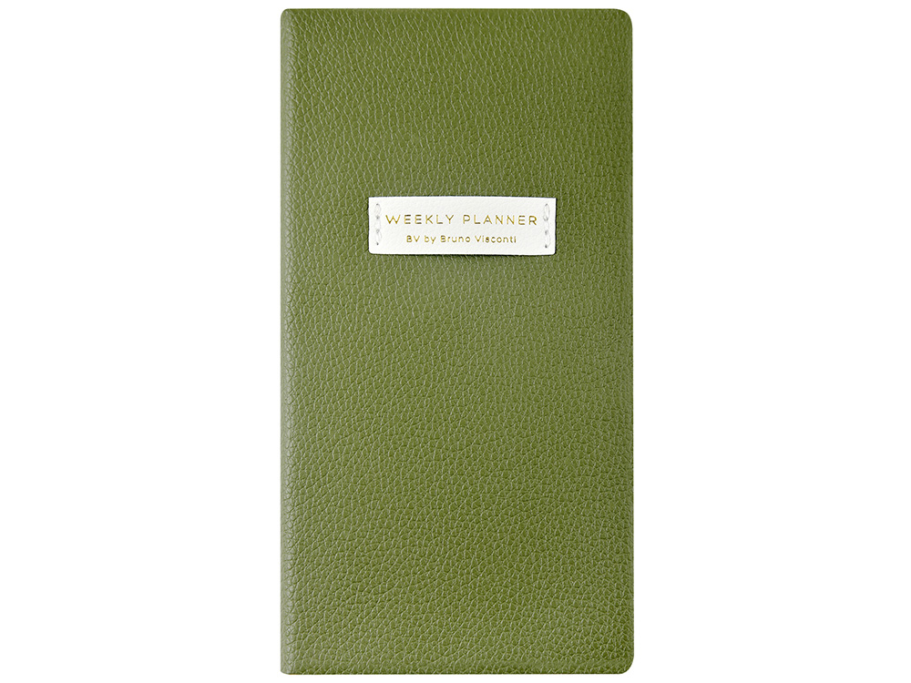 Еженедельник недатированный А6 Verde с нашивкой, зеленый — изображение 2