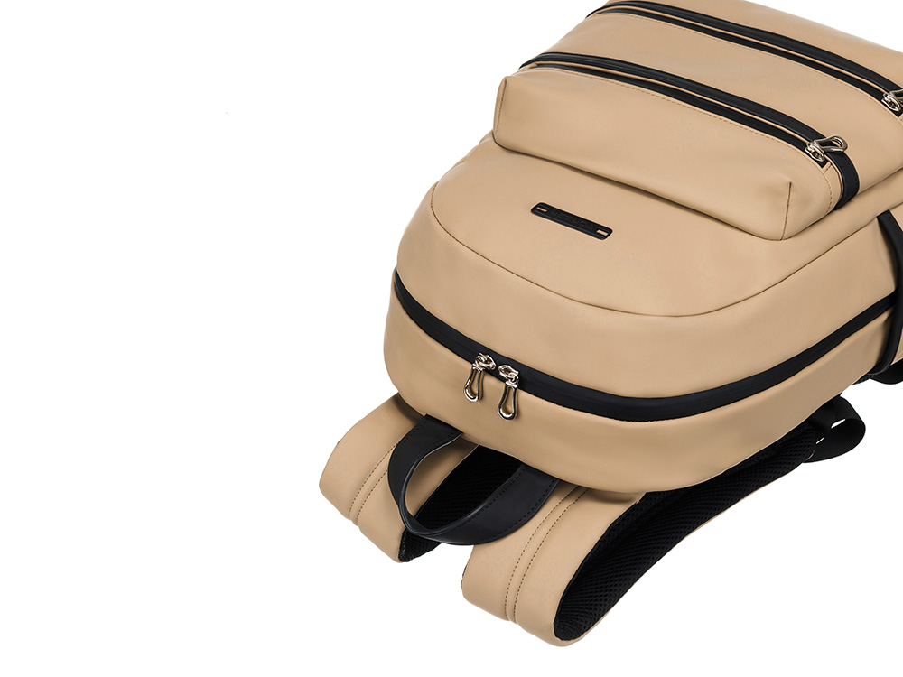 Рюкзак TORBER НОВА с отделением для ноутбука 14.1, бежевый, полиэстер, 31,5 х 12,5 х 39,5 см — изображение 6