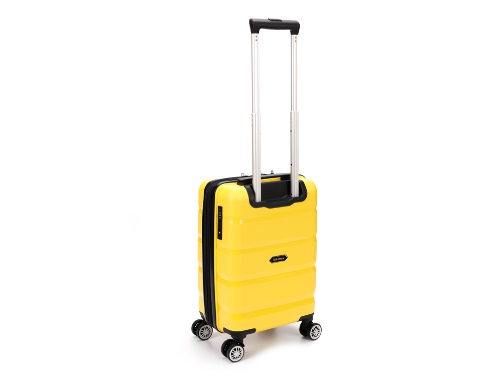 Чемодан TORBER В Отпуск, жёлтый, полипропилен, 33 х 22 х 53 см, 35 л — изображение 3