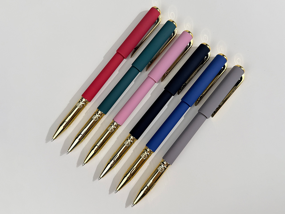 Ручка пластиковая шариковая Parliament, 0,7 мм, синие чернила, розовый/золотистый — изображение 6