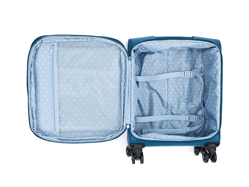Чемодан TORBER ВИВИ, синий, полиэстер, 39 х 20 х 54 см, 36 л — изображение 5