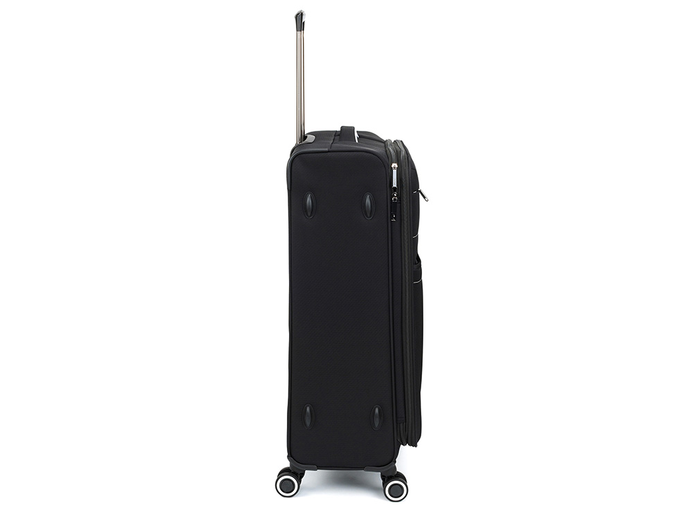 Чемодан TORBER НЕРО, чёрный, переработанный ПЭТ, 48 х 28 х 79 см, 90 л — изображение 4