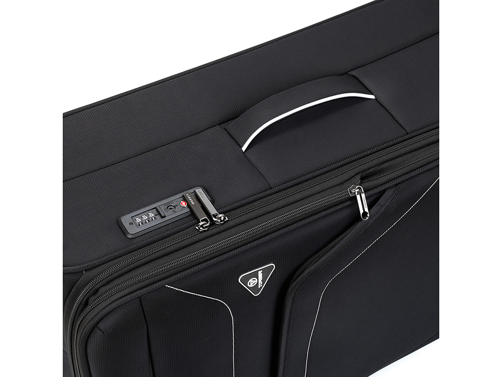 Чемодан TORBER НЕРО, чёрный, переработанный ПЭТ, 48 х 28 х 79 см, 90 л — изображение 9