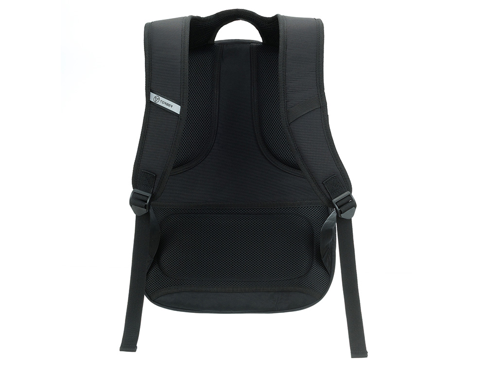 Рюкзак TORBER МЕГАПОЛИС с отделением для ноутбука 16, чёрный, полиэстер, 47 х 34 x 28 см — изображение 4
