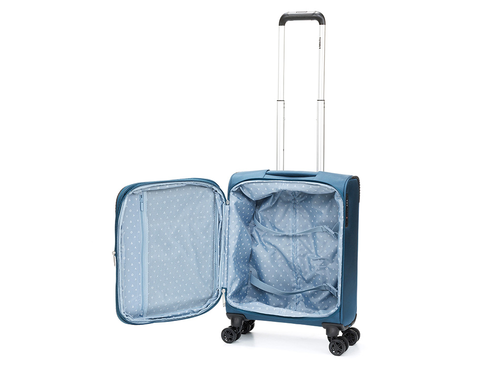 Чемодан TORBER ВИВИ, синий, полиэстер, 39 х 20 х 54 см, 36 л — изображение 6