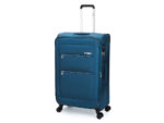 Чемодан TORBER ВИВИ, синий, полиэстер, 48 х 28 х 78 см, 89 л