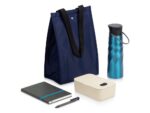 Подарочный набор с блокнотом, ручкой, ланчбоксом и бутылкой для воды Breaktime, синий