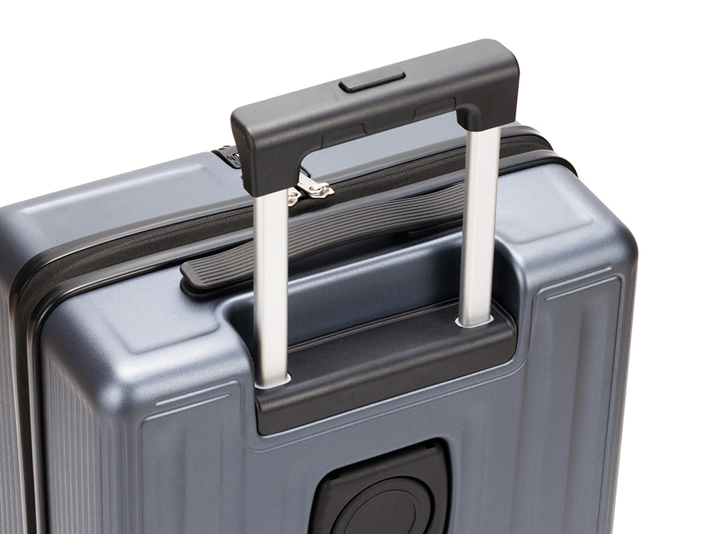 Чемодан TORBER БАЙКАЛ, тёмно-серый металлик, поликарбонат, 37,5 x 20 х 54 см, 37 л — изображение 6
