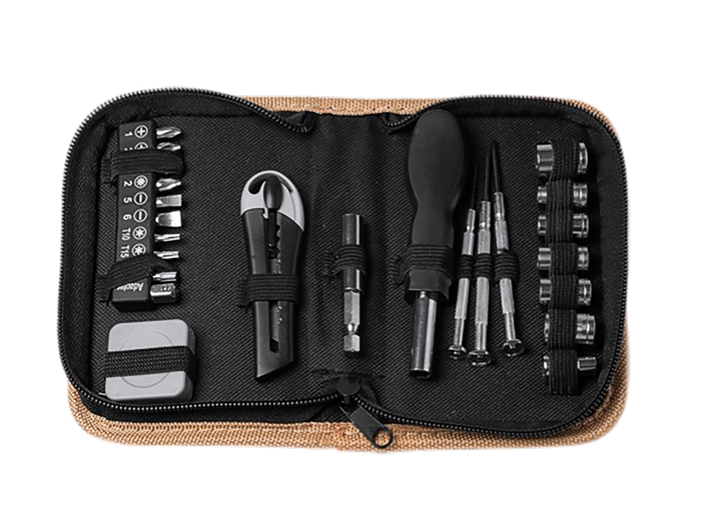 Набор инструментов Декер, 25 аксессуаров, бежевый