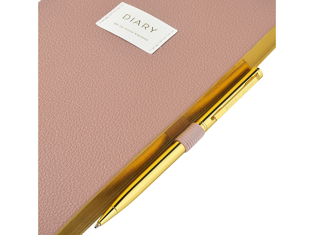 Ежедневник недатированный А5 Morandi. Пыльная роза с нашивкой, пыльно-розовый — изображение 8