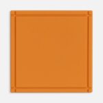 Лейбл из ПВХ Dzeta, L, оранжевый