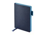 Ежедневник А5 датированный Boston 2027, темно-синий с голубым обрезом