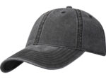 Графтон 6-панельная промытая кепка, черный