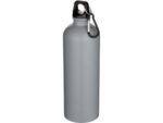 Одностенная бутылка для воды с карабином Oregon/Орегон, изготовленная из нержавеющей стали, сертифицированной по стандарту RCS, объемом 750 мл, серый