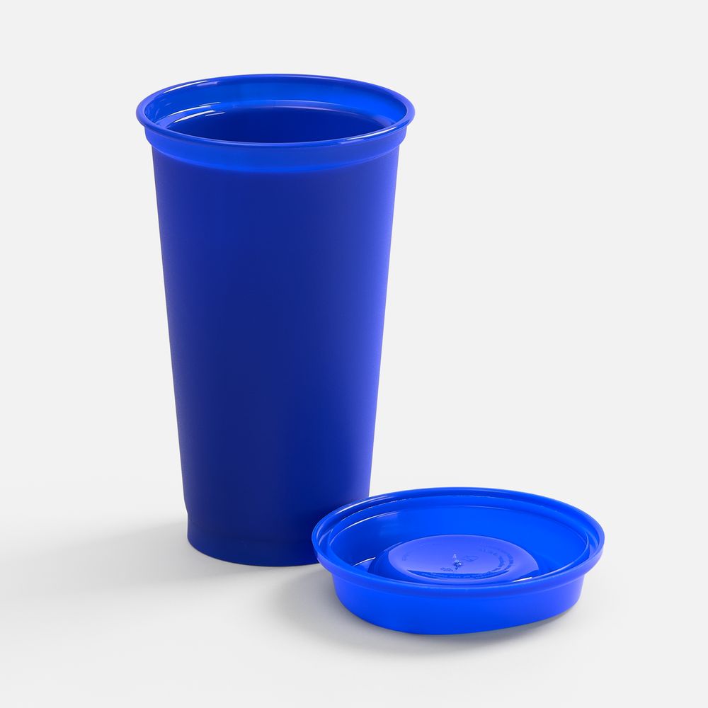 Стакан с крышкой Color Cap, ver.2, синий — изображение 2