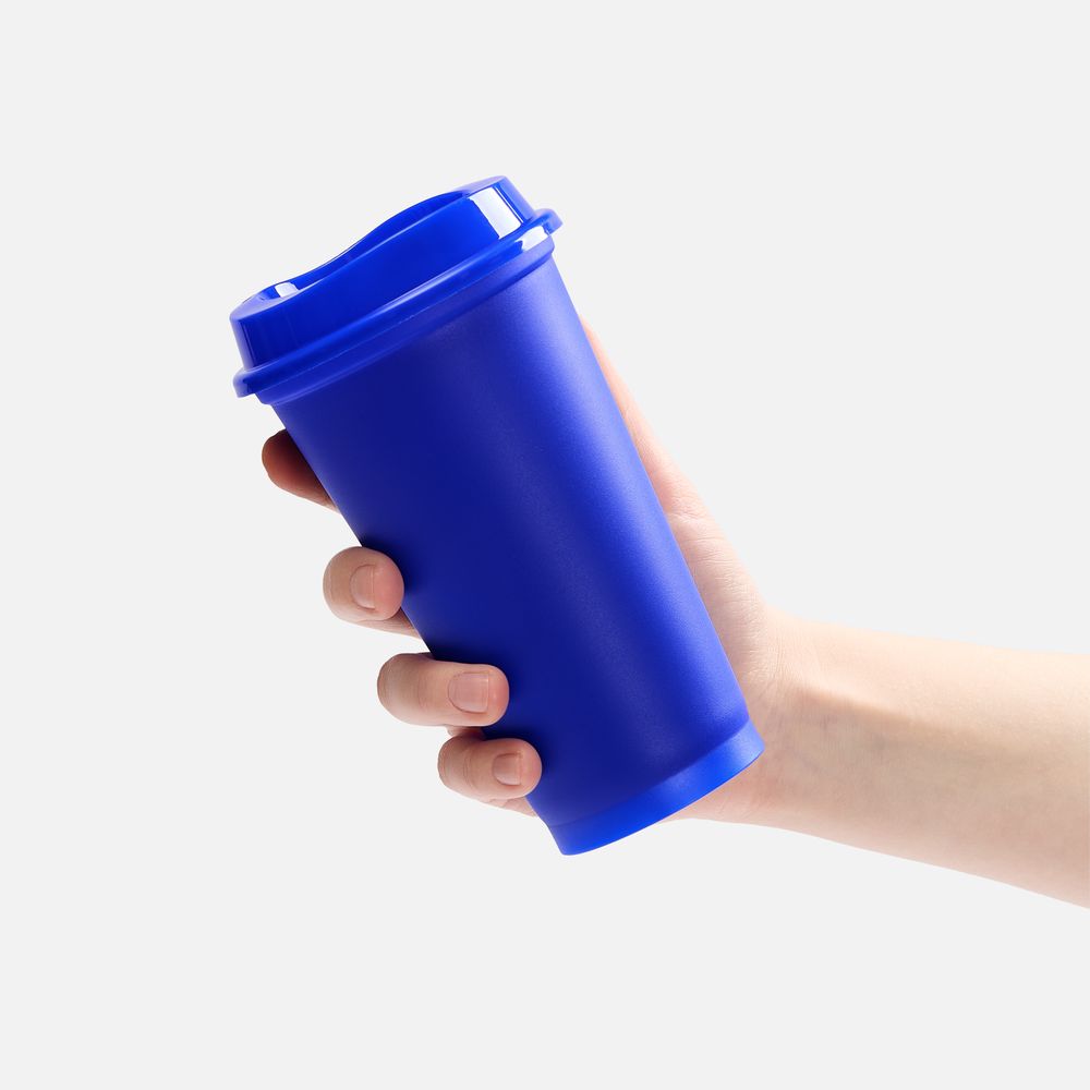 Стакан с крышкой Color Cap, ver.2, синий — изображение 3