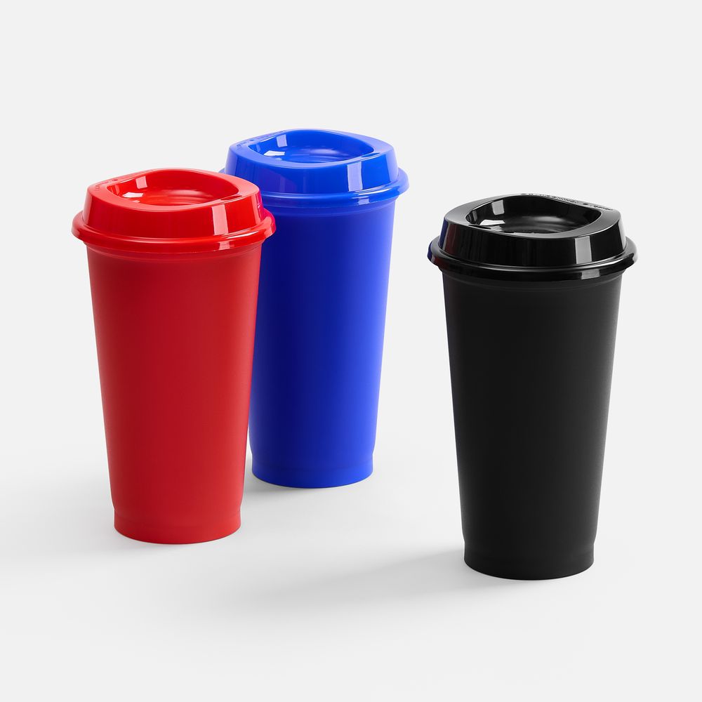 Стакан с крышкой Color Cap, ver.2, синий — изображение 4