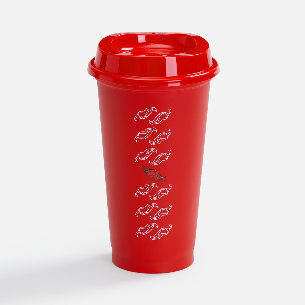 Стакан с крышкой Color Cap, ver.2, красный — изображение 2