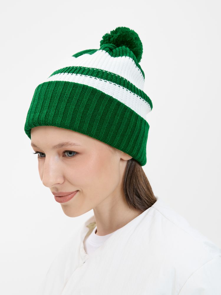 Шапка Winwear, темно-зеленая (глубокий зеленый) — изображение 2
