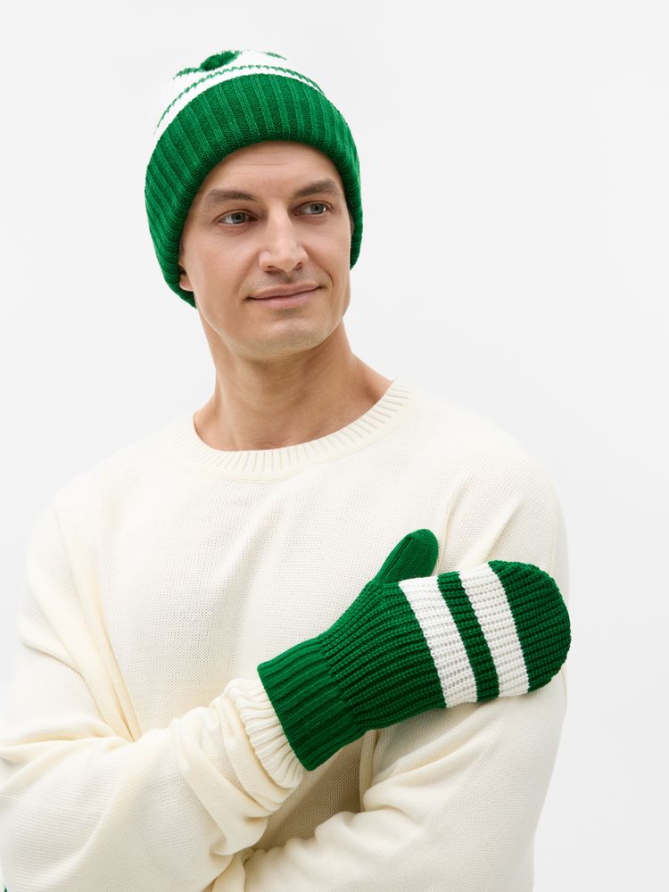 Шапка Winwear, темно-зеленая (глубокий зеленый) — изображение 4