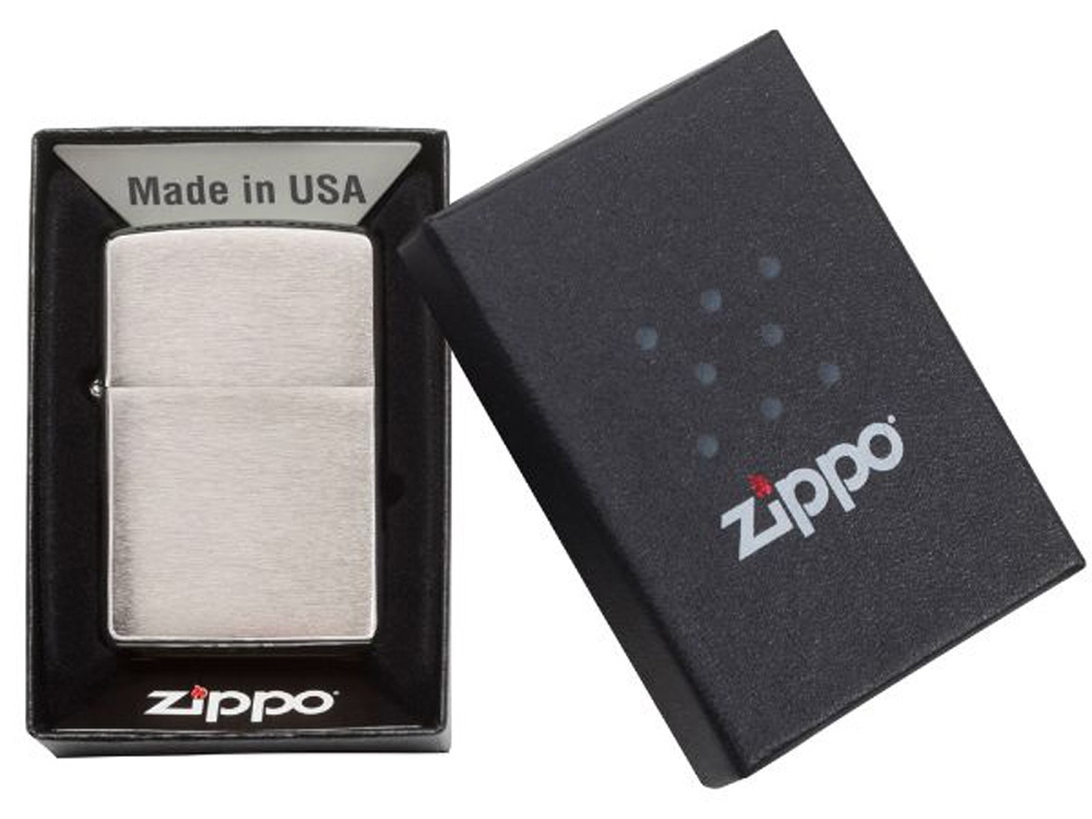 Зажигалка ZIPPO Armor™ c покрытием Brushed Chrome, латунь/сталь, серебристая, матовая, 38x13x57 мм — изображение 5