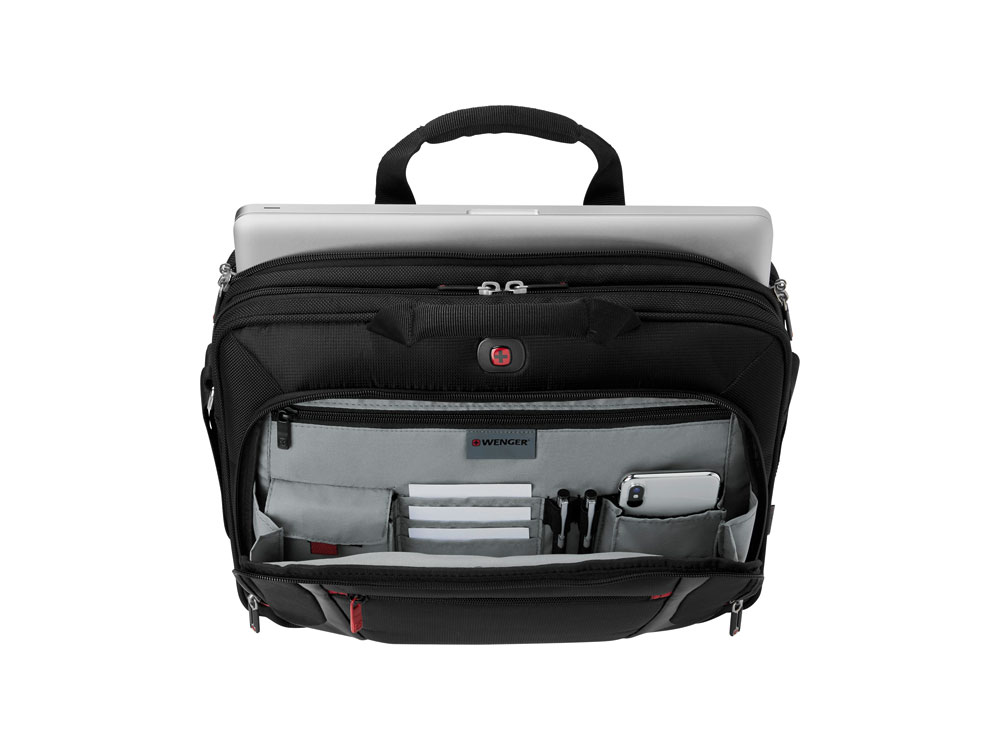 Портфель для ноутбука 15'' WENGER Sensor, черный, полиэстер/ПВХ, 40 x 15 x 33 см, 9 л — изображение 4