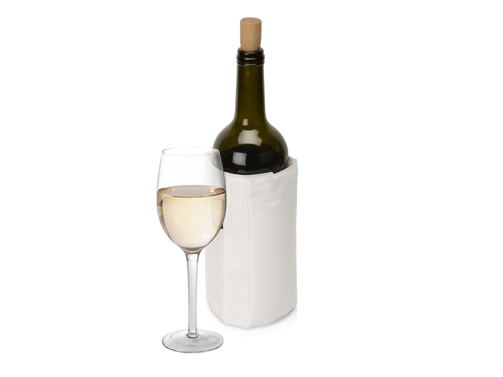 WINE COOLER SATIN WHITE/Охладитель-чехол для бутылки вина или шампанского, белый — изображение 2