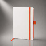 Блокнот ColorNote White, твердая обложка A5, 80 листов, белый и оранжевый
