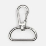 Застежка-карабин Snap Hook, L, серебристая (хром)
