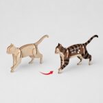 Деревянный 3d пазл Котик