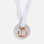 Медаль Fundo, серебристая с 3D-подвеской Symbol, цифра 3