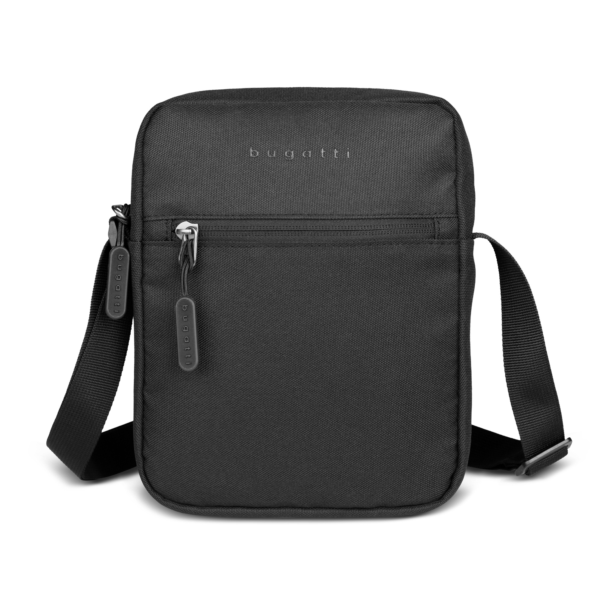 Сумка наплечная мужская BUGATTI КЛАССИКА | BASIC, черная, полиэстер, 17 x 4 x 21 см — изображение 3