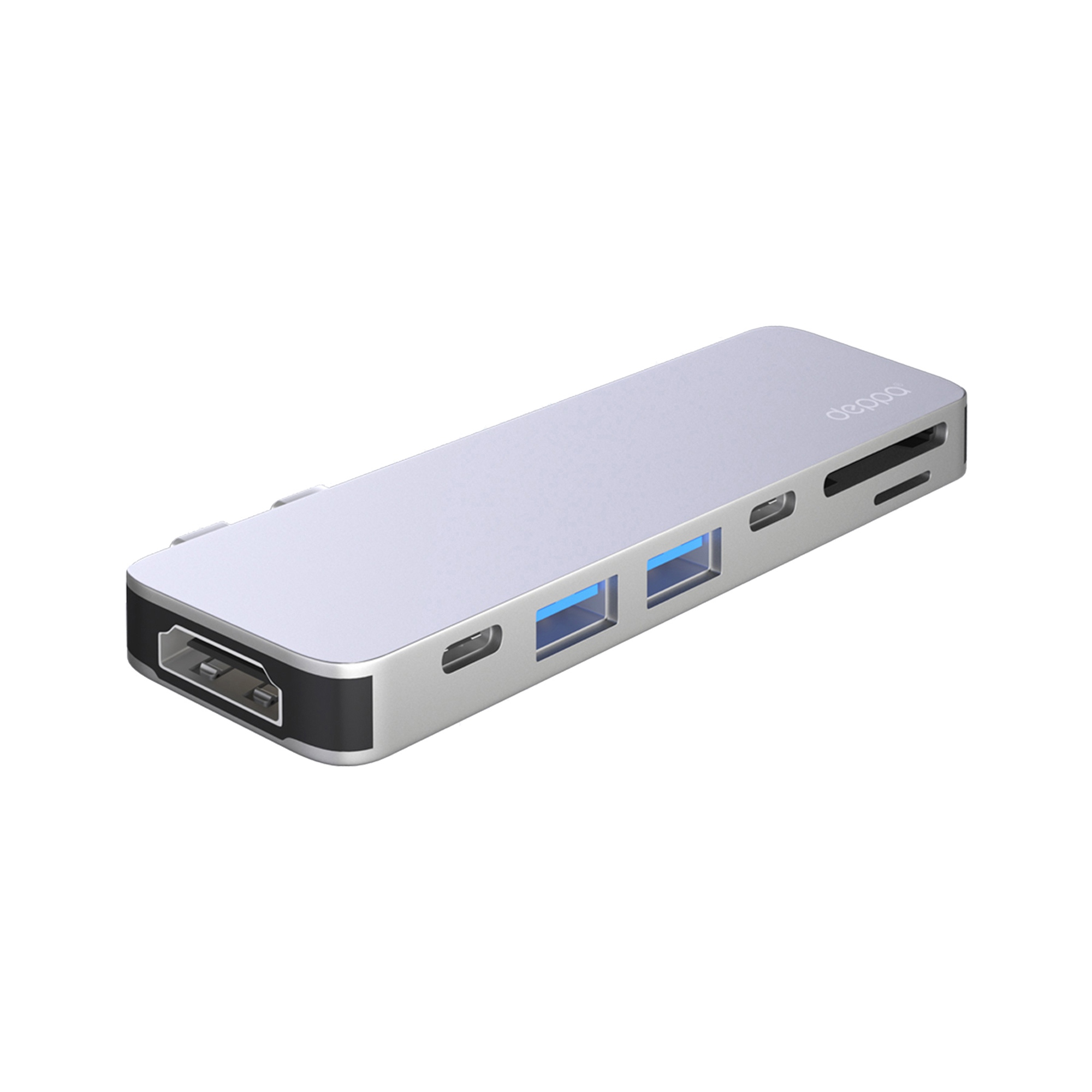 USB-C адаптер для MacBook 7-в-1, серебро, Deppa — изображение 2