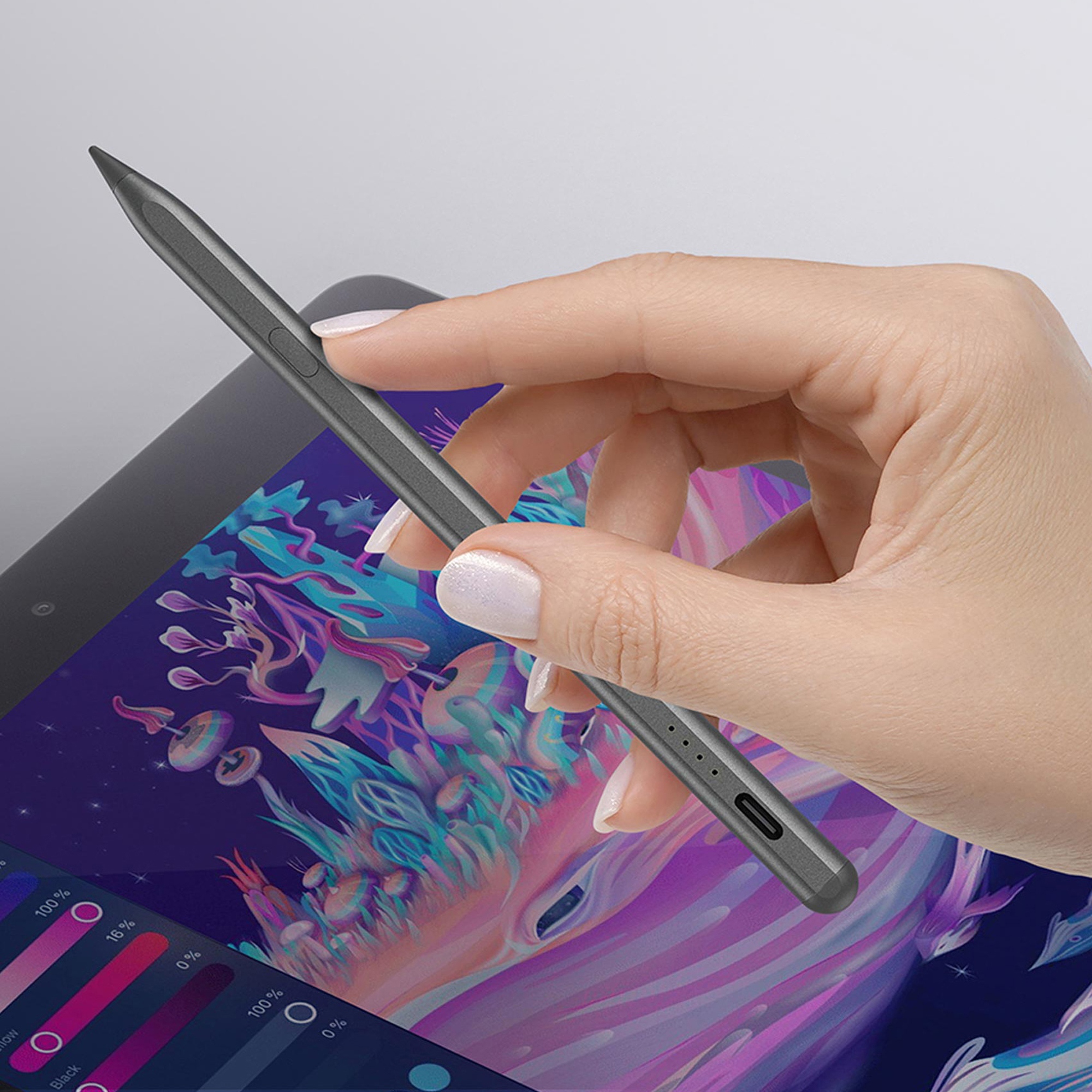 Стилус активный Magic Pencil Pro для iPad, графит, Deppa — изображение 3