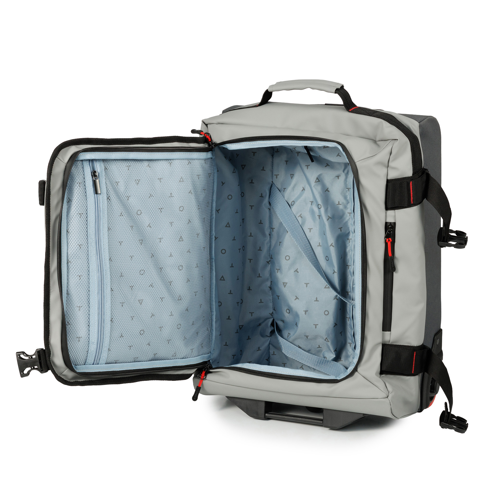 Сумка на колесах TORBER РИТМ, серый, полиэстер 900D с PU покрытием, 49 x 35,5 x 26 см, 35 л — изображение 4