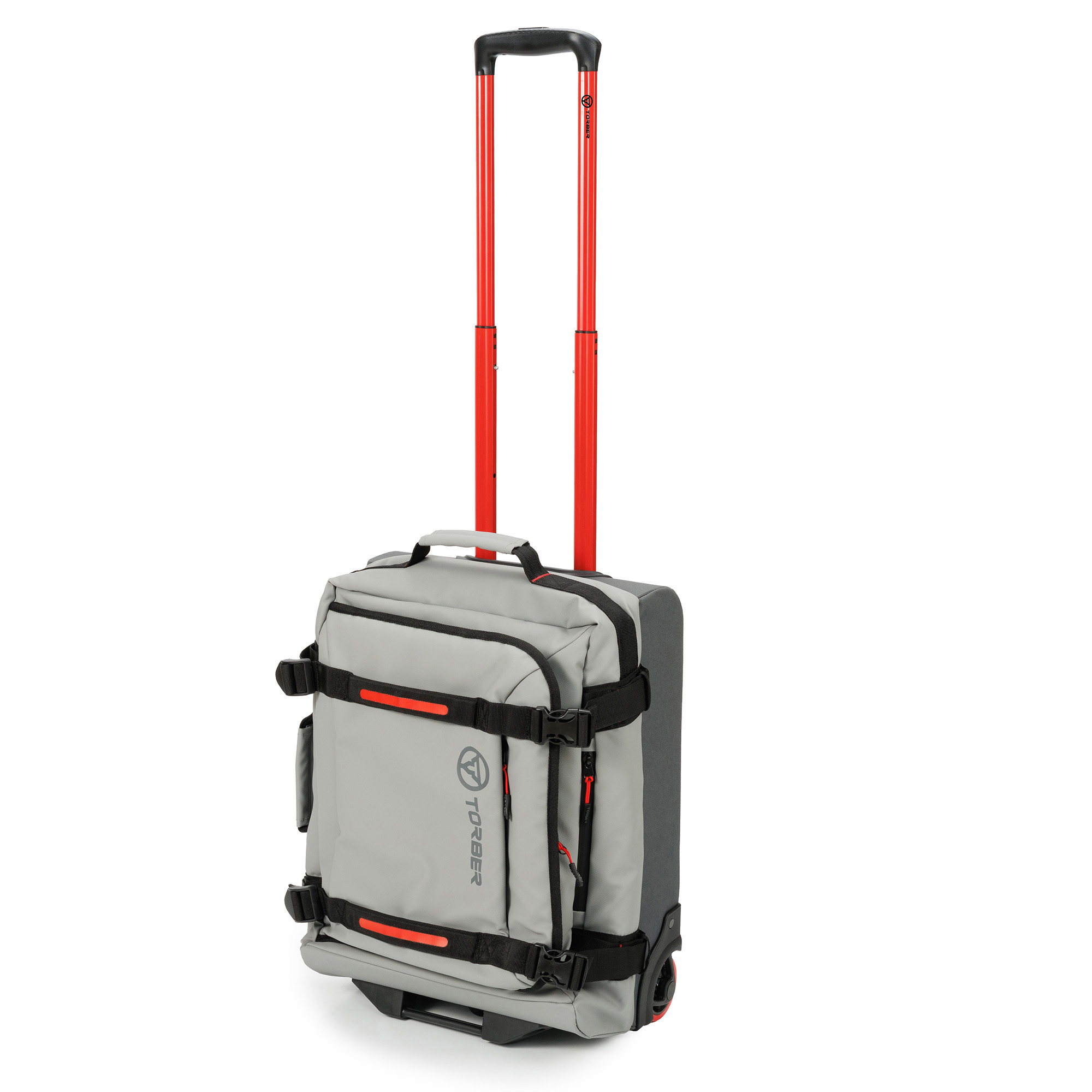 Сумка на колесах TORBER РИТМ, серый, полиэстер 900D с PU покрытием, 49 x 35,5 x 26 см, 35 л — изображение 2