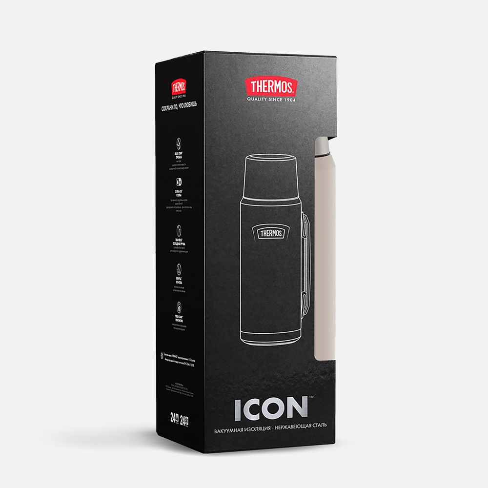 Термос Icon 1200, бежевый — изображение 9