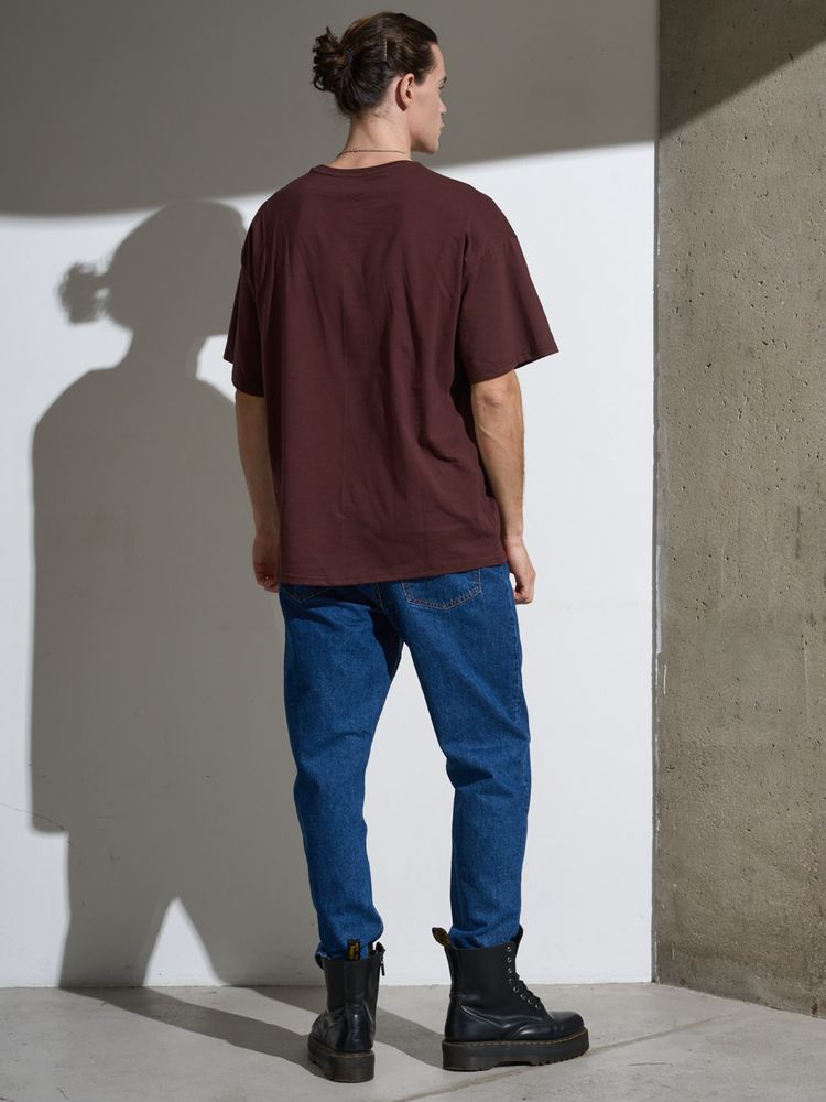 Футболка Oversize Premium, коричневая (шоколад) — изображение 3