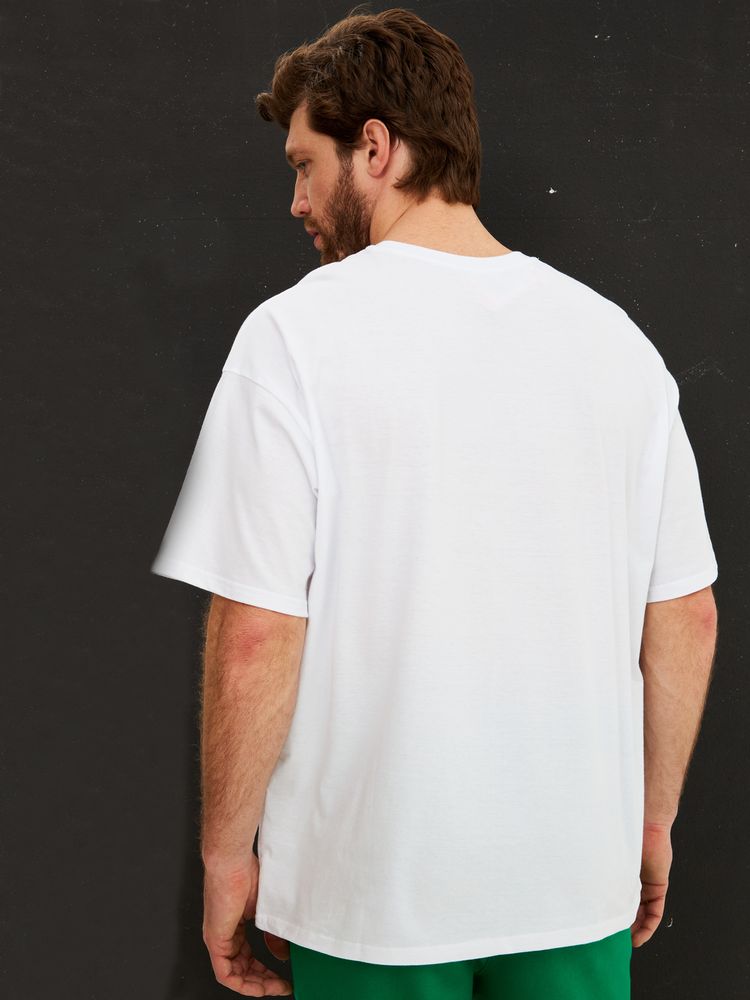Футболка Oversize Premium, белая — изображение 3