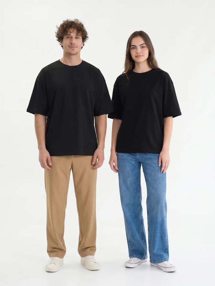 Футболка Oversize Premium 210, черная — изображение 10