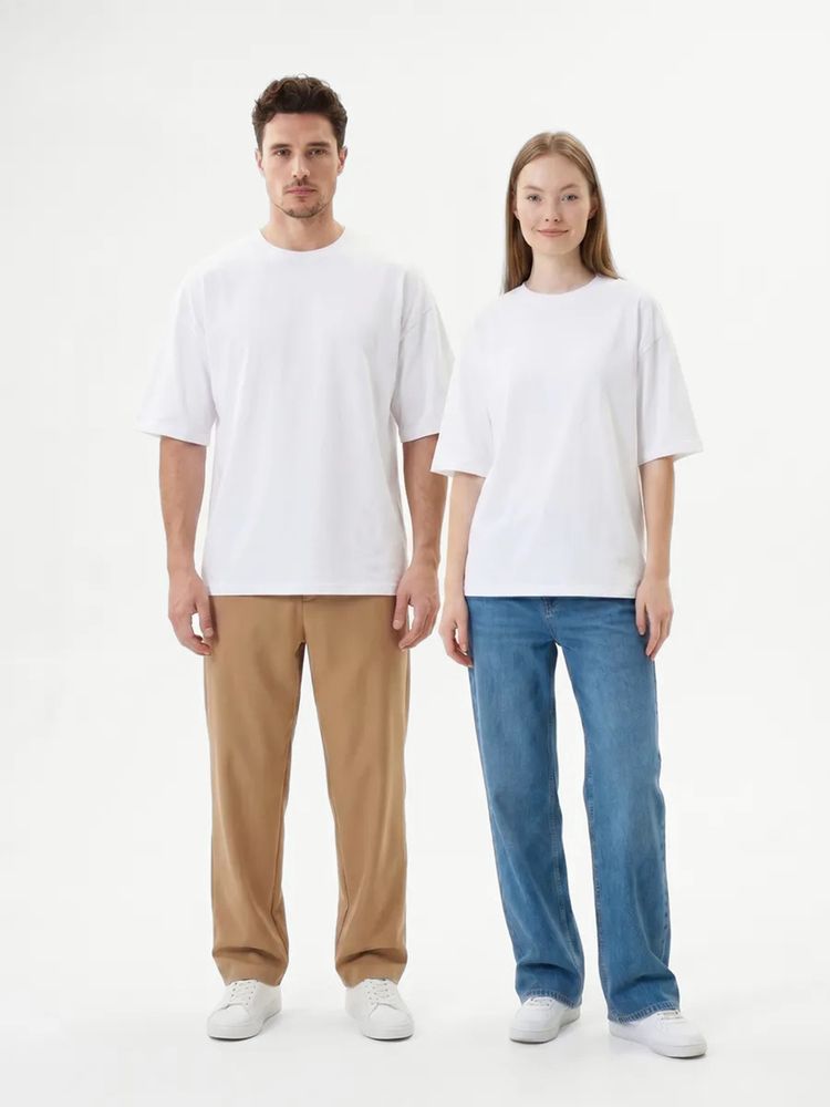 Футболка Oversize Premium 210, белая — изображение 8