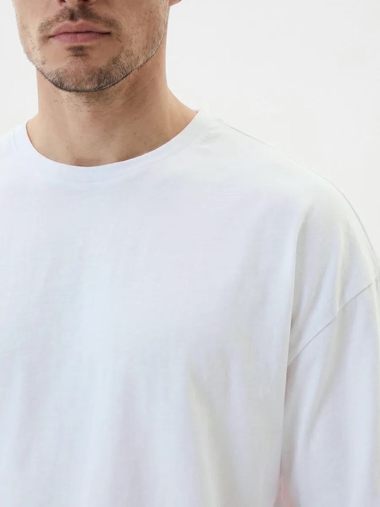 Футболка Oversize Premium 210, белая — изображение 3