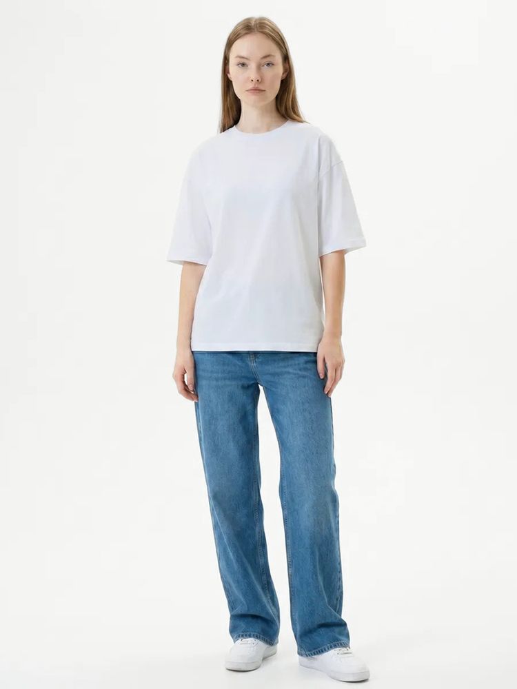 Футболка Oversize Premium 210, белая — изображение 6