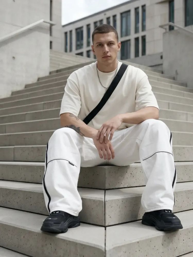 Футболка Oversize Premium 210, молочно-белая — изображение 5